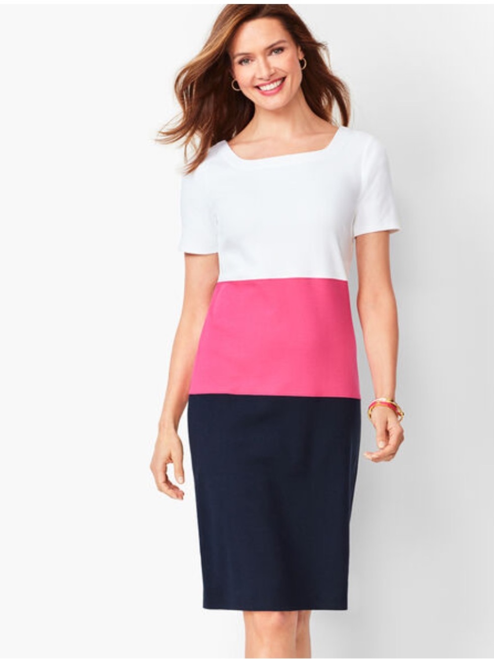 Talbots COLORBLOCK SHIFT DRESS - Picture 3 of 7